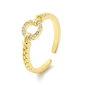 Круглое кольцо из прозрачного кубического циркония, открытое кольцо-манжета, стеллаж для латунных украшений для женщин, без свинца, без кадмии и без никеля