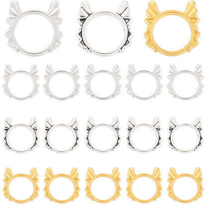 90 шт. 3 цветная рамка из бусин из сплава в тибетском стиле, дракон