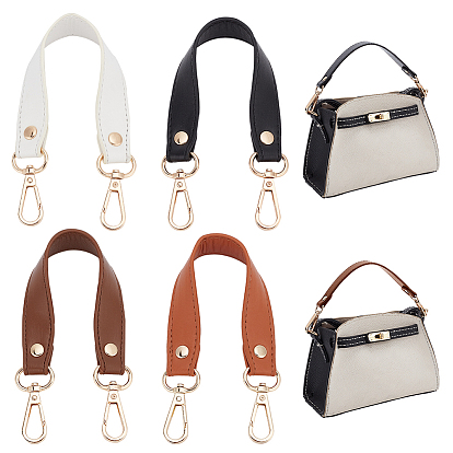 4 шт 4 цвета ремни сумки из искусственной кожи, широкие ручки сумки, с поворотными застежками из цинкового сплава, аксессуары для изготовления кошельков
