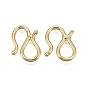 Brass S-Hook Clasps, Long-Lasting Plated