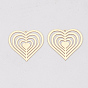 Латунные подвески, гравированные металлические украшения, долговечный, без кадмия, без никеля и без свинца, сердце