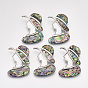 Shell Brooches/Pendants, with Alloy Findings and Resin Bottom, Woman