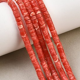 Синтетические бусины из родохрозита, диск, Heishi бусы