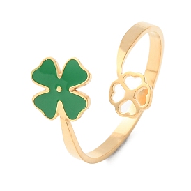 304 открытые кольца манжеты из нержавеющей стали, клевер, с эмалью, без кадмия и без свинца и без никеля