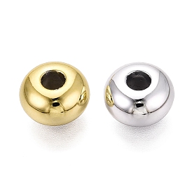 UV Plating Acrylic European Beads, Large Hole Beads, Rondelle