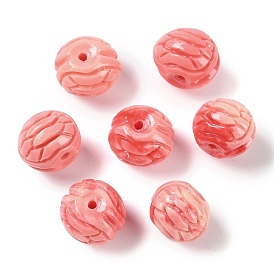 Synthetic Shell Dyed Carved Beads, Turtle Shell Shape