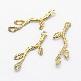 Brass Chandelier Components Links, Lead Free & Cadmium Free & Nickel Free, Branch and Leaf
