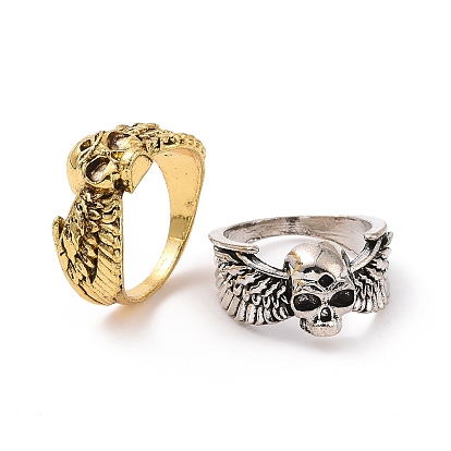 Alloy Skull Finger Ring, Gothic Jewelry for Women