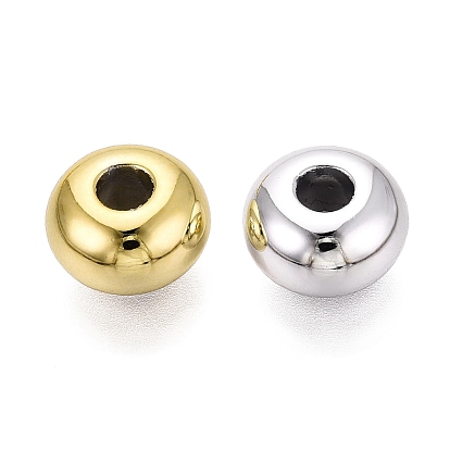 UV Plating Acrylic European Beads, Large Hole Beads, Rondelle