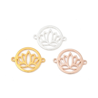925 breloques connecteurs creuses en argent sterling, bague avec maillons en forme de fleur de lotus