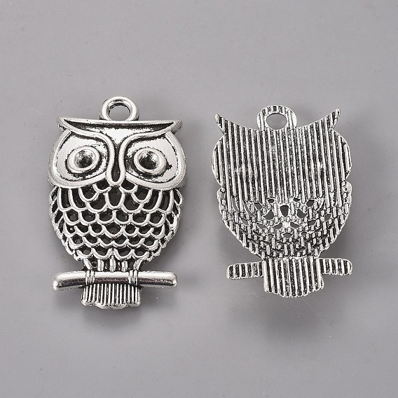 Настройки сплава сова кулон горный хрусталь эмаль тибетский стиль, без кадмия и без свинца, 32x19x2 мм, отверстие : 3 мм , пригодный для стразов 3 мм