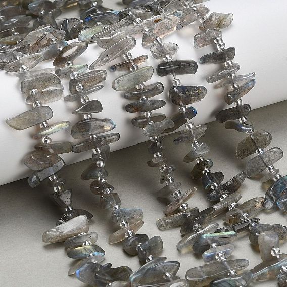 Природные лабрадорита бисер нитей, чип, с бисером, класс А