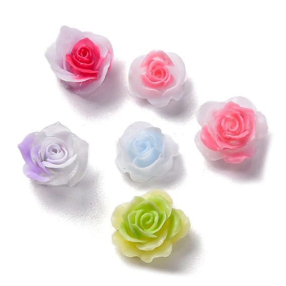 Светящаяся смола декодирует кабошоны, роза, светится в темноте