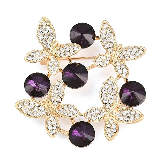 Броши-булавки в виде бабочек из сплава со стразами, пряжки для шелкового шарфа костюма