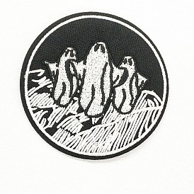 Computerized Embroidery Cloth Iron on/Sew on Patches, Costume Accessories, Appliques, Flat Round