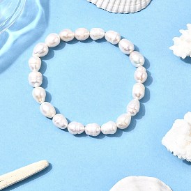 Браслеты из натуральных пресноводных бусин искусственного жемчуга для женщин, рис