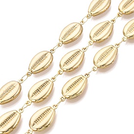 304 Stainless Steel Link Chains, Coffee Bean, Soldered, with Spool