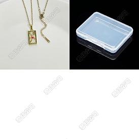 Collares colgantes de latón con circonitas cúbicas, tarot, sin plomo y níquel y cadmio