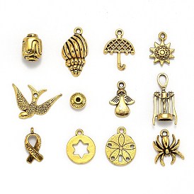 Tibetan Style Collection, Mixed Shapes Beads & Pendants, Mixed Size