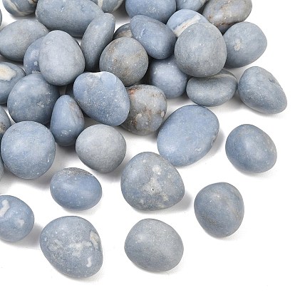 Natural Angelite Beads, Tumbled Stone, Nuggets, No Hole/Undrilled, Vase Filler Gems/Undrilled, Vase Filler Gems
