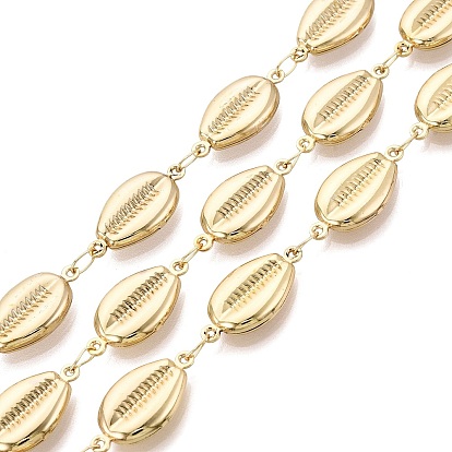 304 Stainless Steel Link Chains, Coffee Bean, Soldered, with Spool