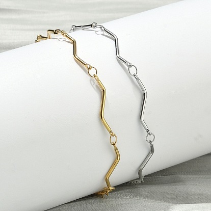 Браслеты из витых звеньев из нержавеющей стали для женщин