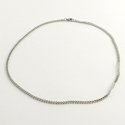 304 Stainless Steel Curb Chain Necklaces, 20.4 inch (51.8cm)