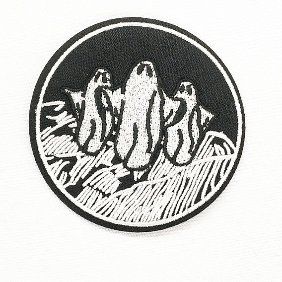 Computerized Embroidery Cloth Iron on/Sew on Patches, Costume Accessories, Appliques, Flat Round