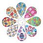 DIY Earrings Making Kits for Easter, Including PU Leather Big Pendants, Iron Earring Hooks & Open Jump Rings