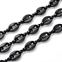 Ion Plating(IP) 304 Stainless Steel Coffee Bean Chain, Unwelded, with Spool