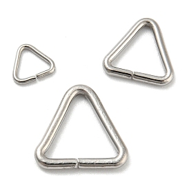 304 anneau de liaison triangulaire en acier inoxydable, fermoirs à boucle, connecteur de liaison rapide, convient aux perles percées, sangles, sacs de cerclage