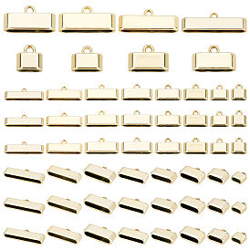 Pandahall elite 32 pcs 8 extrémités de cordon en alliage de style, pour la fabrication de porte-clés en corde de bracelets en cuir
