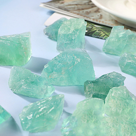 Natural Green Fluorite Beads, for Aroma Diffuser, Wire Wrapping, Wicca & Reiki Crystal Healing, Display Decorations