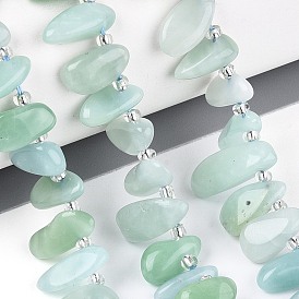 Бусины из натурального стекла, самородки, Топ пробуренной, упавший камень, с бисером