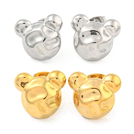 Bear 304 Stainless Steel Ear Studs, Stud Earrings for Women