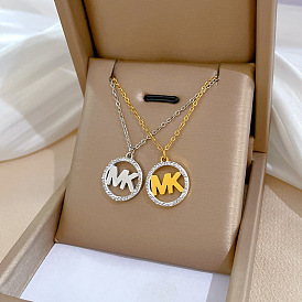 Minimalist Gold Necklace for Women, Lock Collarbone Chain - MK Style