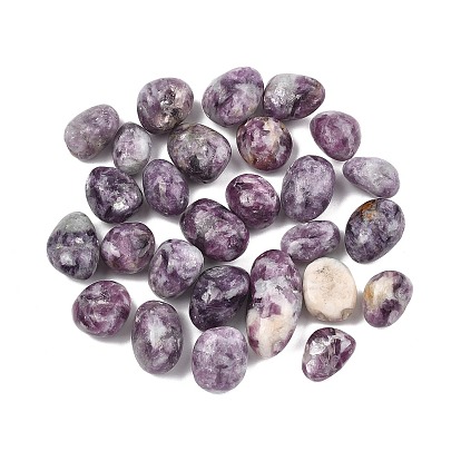 Натуральные бусины из лепидолита, обваленные камни, нет отверстий / незавершенного, самородки