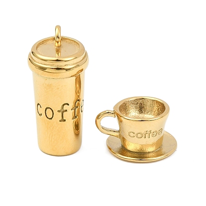 304 подвески из нержавеющей стали, кофейная чашка/кофейный брелок