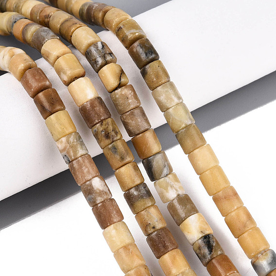 Нити натуральных бусин из нефрита хуанлун, колонка