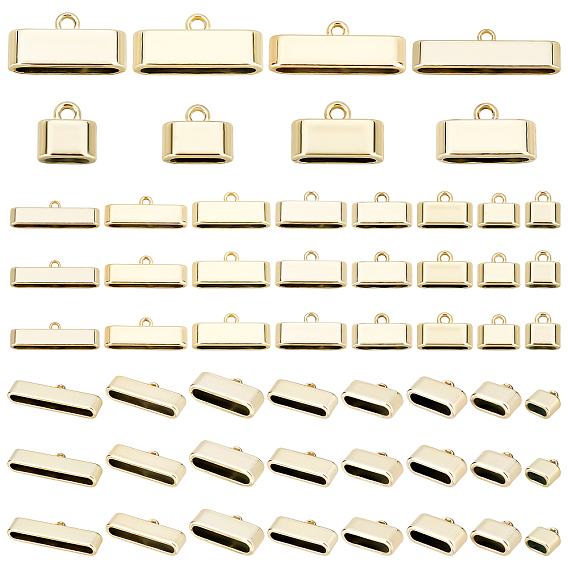 32Pcs 8 Style Alloy Cord Ends, For Leather Cord Bracelets Rope Keychain Making