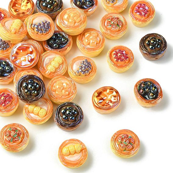 30 непрозрачные акриловые бусины, имитация еды, фруктовый пирог