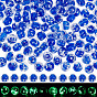 120 Uds cuentas de lampwork luminosas hechas a mano, rondo