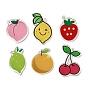 Непрозрачные печатные акриловые подвески, фрукты