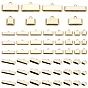 32Pcs 8 Style Alloy Cord Ends, For Leather Cord Bracelets Rope Keychain Making