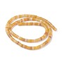 Natural Topaz Jade Beads Strands, Heishi Beads, Flat Round/Disc