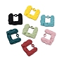 Spray Painted Alloy Pendants, Rectangle