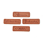 PU Leather Labels, Handmade Embossed Tag, with Holes, for DIY Jeans, Bags, Shoes, Hat Accessories, Rectangle with Word