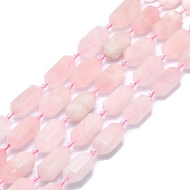 Naturel a augmenté perles de quartz brins, facette, pointu/puce à double terminaison