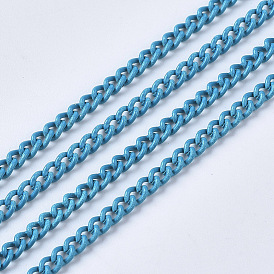 Electrophoresis Iron Twisted Chains, Unwelded, with Spool, Solid Color, Oval