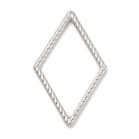 304 Stainless Steel Textured Rhombus Linking Rings